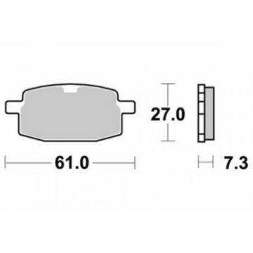 Remblokset arr big max scor Peugeot V-clic voor SBS 111hf