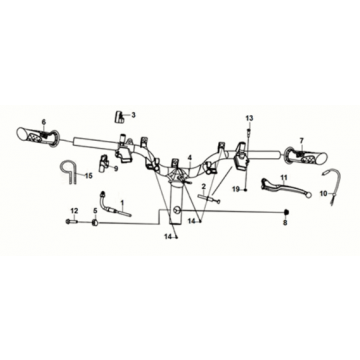 Cable - switch - handle lever Sym X-Pro 50 E5