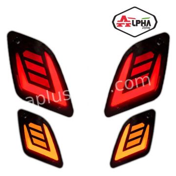 Knipperlicht set Vespa GTS 250 / GTS 300 led matrix Alpha styling (weglopend) achterzijde