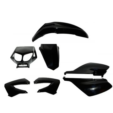 Kappenset Derbi Senda 50R X/SM-treme/SM/SM DRD 2003-2010 DMP zwart DMP 7-delig