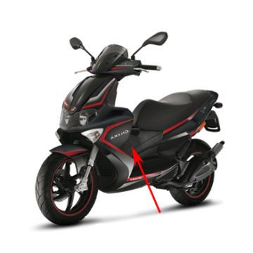 Verwarmingsrooster Gilera Runner rst zwart links
