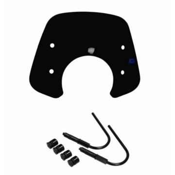 Windschutzscheibe in mattem Schwarz Vespa GTS 125-300 2019-Mai 2022