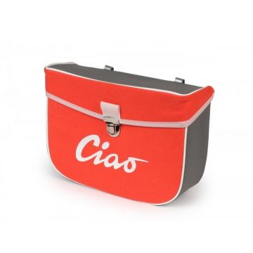 Zijtas Vespa Ciao grijs/oranje Moto-Nostra
