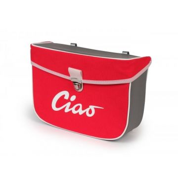 Zijtas Vespa Ciao rood/grijs Moto-Nostra