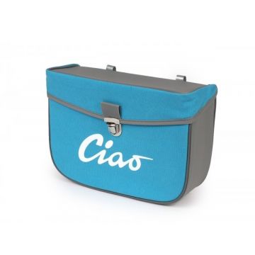 Zijtas Vespa Ciao turquoise/grijs Moto-Nostra