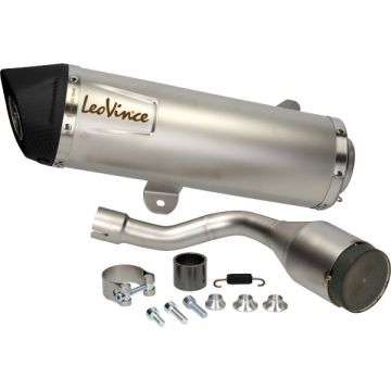 Uitlaat Vespa GTS 300 E4 aluminium/carbon Leovince 14316ek