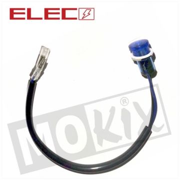 CONTROLE LAMP MET SNOER  18mm 12V  BLAUW
