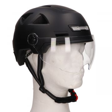 Helm Speed pedelec Vito E-light met vizier mat zwart