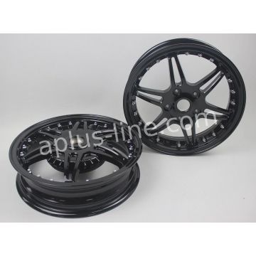 Velgenset passend op Vespa Primavera / Sprint Glans zwart edition Sport