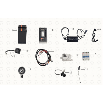 Wire harness assy / battery / charger Yadea T9L