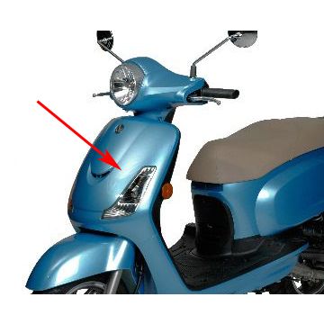 Voorfront Sym Fiddle blauw origineel 64301-ala-000-bn