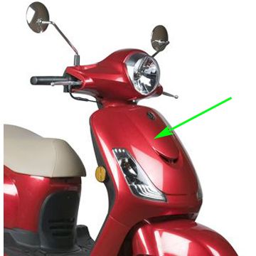 Voorfront Sym Fiddle rood origineel 64301-ala-000-rd