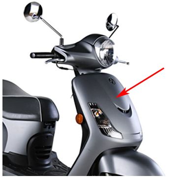 Voorfront Sym Fiddle grijs origineel 64301-ALA-000-AG