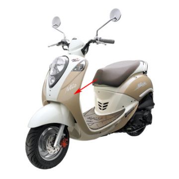 Voorfront Sym Mio bruin / creme origineel 6430g-a70-000-ai