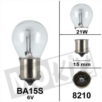Lamp P21W BA15S 6V 21W-8210