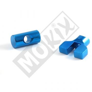 Remkabel ton + wartel aluminium / blauw