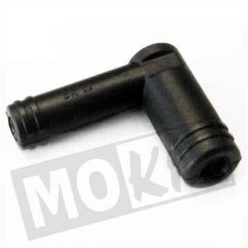 Bougie dop siliconen 2t 7mm 4.0/12mm zwart