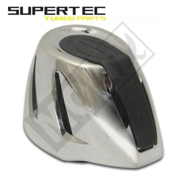 Powerfilter/luchtfilter open ovale vorm chroom 32mm aansluiting carburateur