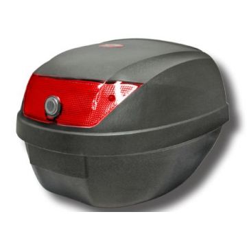 Topkoffer 28 liter matzwart met slede universeel RR KXM (rode reflector)