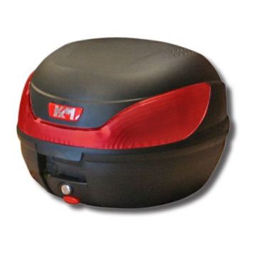 Topkoffer 32 liter matzwart met slede universeel RR KXM (rode reflector)