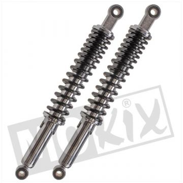 Schokbrekerset Honda 395mm chroom/zwart Ruikai