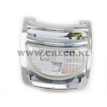 Gitter + LED Lampe mitten vorderseite Vespa S verchromt