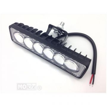 Lamp LED 10-60V 18W rechtshoek 14.8x4.2mm opbouw wit