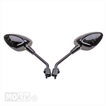 Spiegelset Vespa Sprint glans zwart  MKX