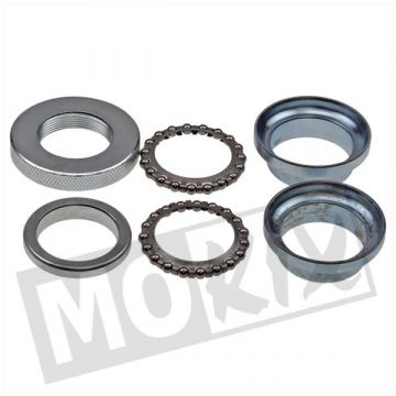Balhoofdset M26x1 Puch Maxi-N/S balhoofdcup in frame 31mm-buitendiameter ondercone op voorvork 27mm binnendiameter