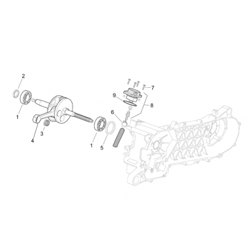 Krukas Aprilia SR 50 LC ie+carb 2004-2009