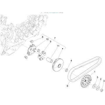 Variateur- V-snaar Vespa Sprint 125 3V IE ABS