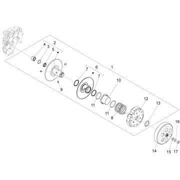 Koppeling Vespa Sprint 125 IE 3V ABS