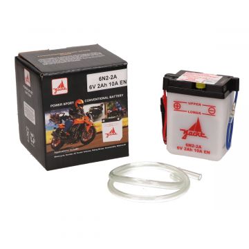 Accu 6N2-2A 70x45x97mm Yacht Honda DAX-C110-NA50-NC50/Kawa G4TR-F8-F5/Suzuki 31-RV90-TC90-Fa50/Yamaha JT2-HT1-CT1-DT1-RT1
