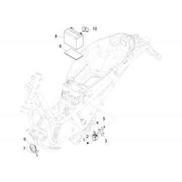 Accu - Claxon - Startrelais Piaggio Beverly 300 IE ABS Euro 4 2016-2020