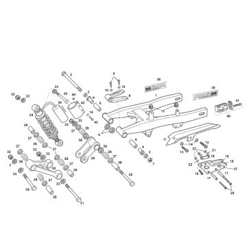 Achterbrug - Schokbreker Derbi Senda R oud model