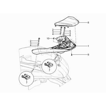 Achterdrager Piaggio Beverly 300 IE ABS Euro 4 2016-2020