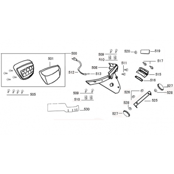 Achterlicht - Achterspatbord Edwards Maple V50-2 flat mat antraciet