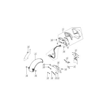 Achterlicht - Achterspatbord Kymco New Sento 50i 4-takt Wit