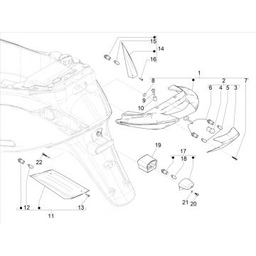 Achterlicht - Knipperlichten Piaggo Zip 50 4-takt IGET 3V Euro 5
