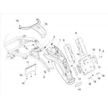 Achterspatbord Piaggio Beverly 300 IE ABS Euro 4 2016-2020