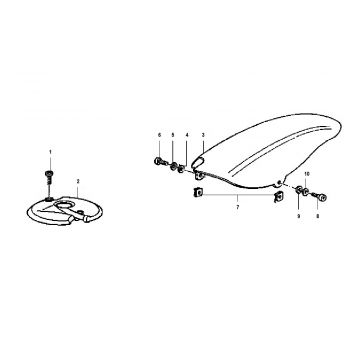 Achterspatbord Piaggio Typhoon 50 2-takt AC 1998-2005