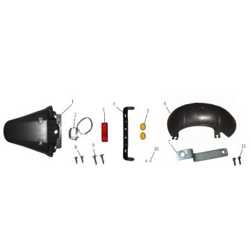 Achterspatbord Turbho CX 50 4-takt