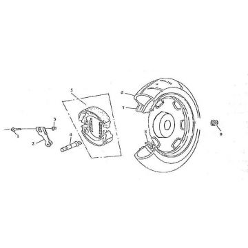 Achterwiel - Remschoenen Turbho RG50 125