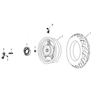 Achterwiel - Remschoenen Turbho RG50 creme
