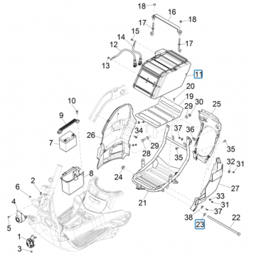 Accu - Claxon Vespa Elettrica 45km/u Euro 5 2021