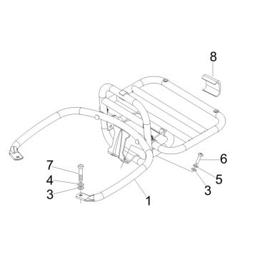 Achterdrager Vespa GTV 250 IE 4V