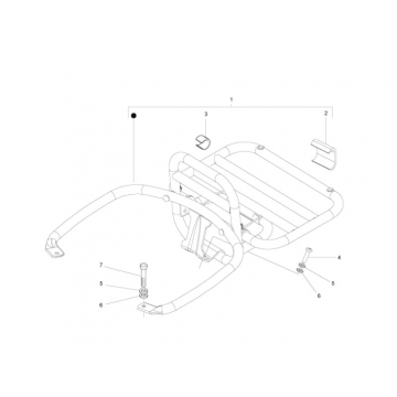 Achterdrager Vespa GTS 250 ie 2005-2016 (zonder ABS)