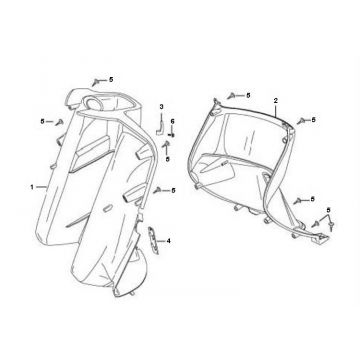 Beenschild Peugeot V-Clic 50 4-takt AC