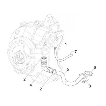 Secundaire luchttoevoer Gilera Runner 200 VXR 4-takt 2006