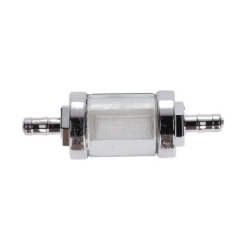 Benzinefilter glas/chroom PVC